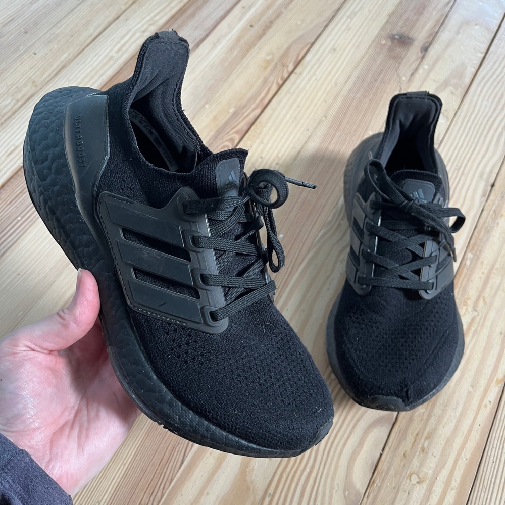Adidas Ultraboost 21 Triple Black Running Shoes FY0301 youth 4 athletic sneaker‎